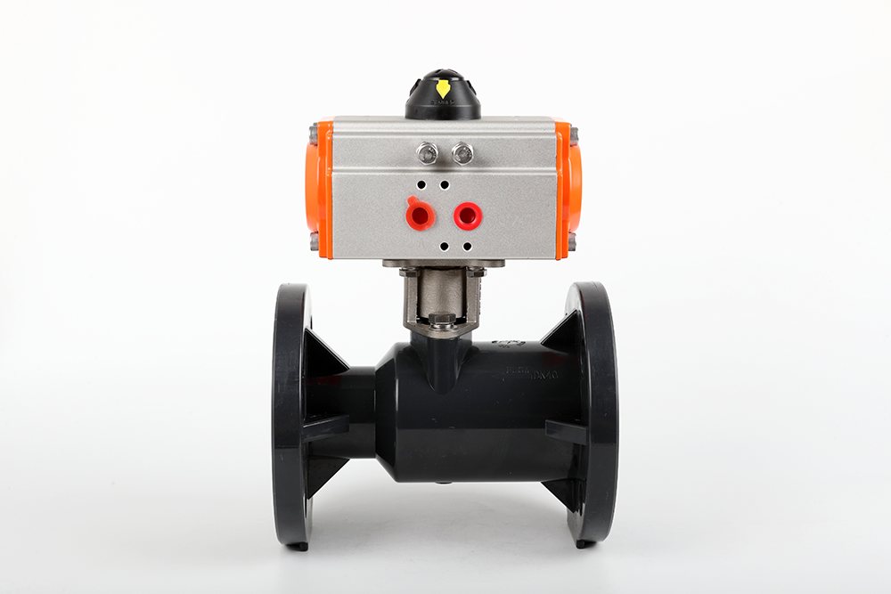 鸡东气动法兰一体球阀